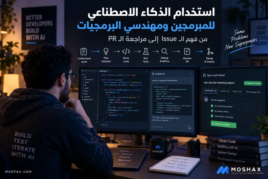 استخدام الذكاء الاصطناعي للمبرمجين ومهندسي البرمجيات من فهم الـIssue إلى مراجعة الـPR