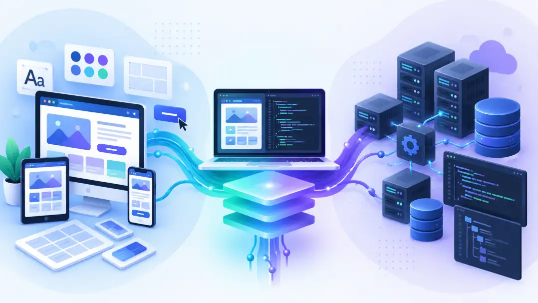 الفرق بين Frontend وBackend وFull Stack في تطوير الويب