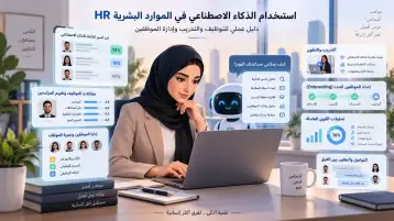 استخدام الذكاء الاصطناعي في الموارد البشرية HR للتوظيف والتدريب وإدارة الموظفين