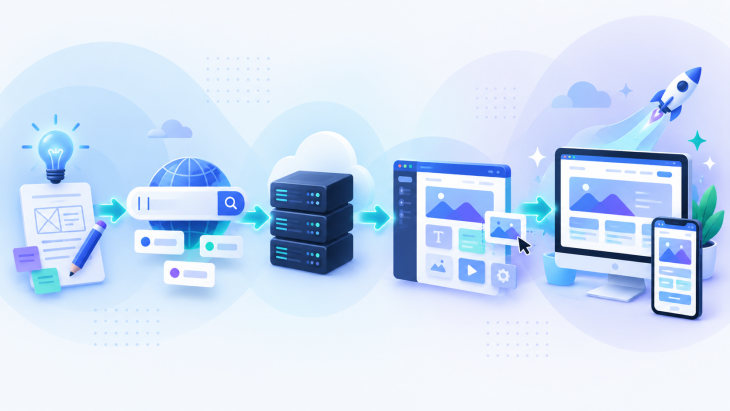 خطوات إنشاء موقع إلكتروني من الدومين والاستضافة إلى CMS والنشر
