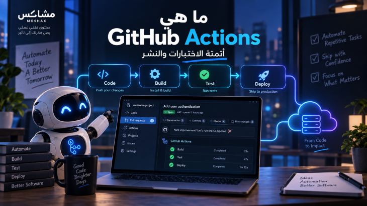 ما هي GitHub Actions؟ شرح للمبتدئين وكيف تساعدك في أتمتة الاختبارات والنشر