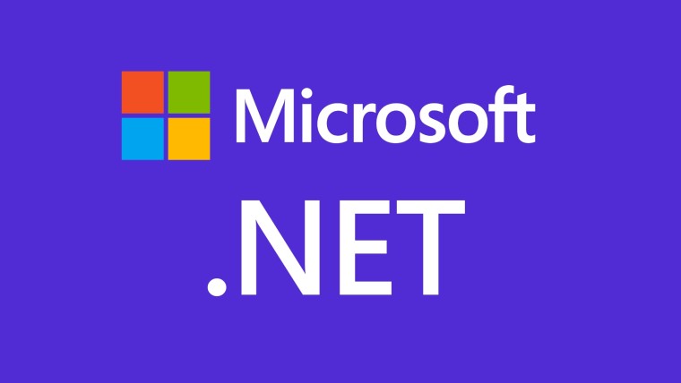 Microsoft NET logo a white square with a stylized letter N in blue and the word NET in blue underneath it